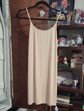 Jockey Beige Midi Slip with Adjustable Spaghetti Straps